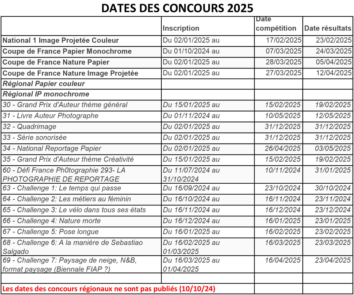 date concours